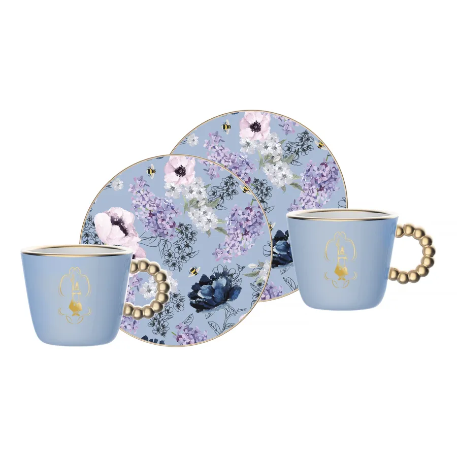obrazek 1 Bialetti - Zestaw 2 filiżanek ze spodkami do espresso Bridgerton BIALETTI