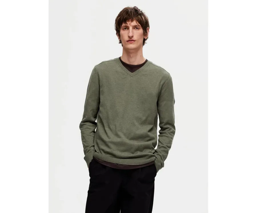 obrazek 1 Selected Homme Sweter 16090147 Zielony Regular Fit