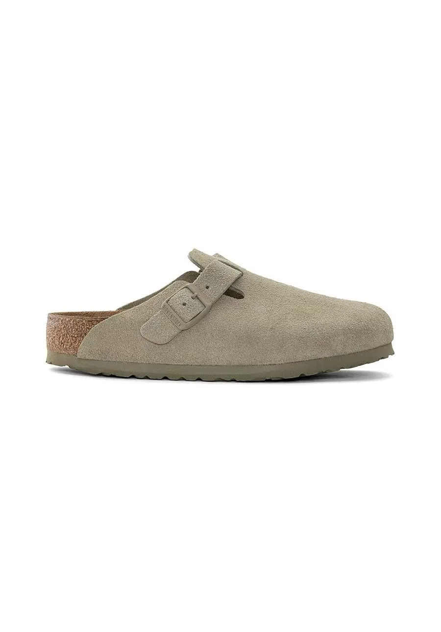 obrazek 1 Birkenstock klapki zamszowe Boston kolor zielony 1025788