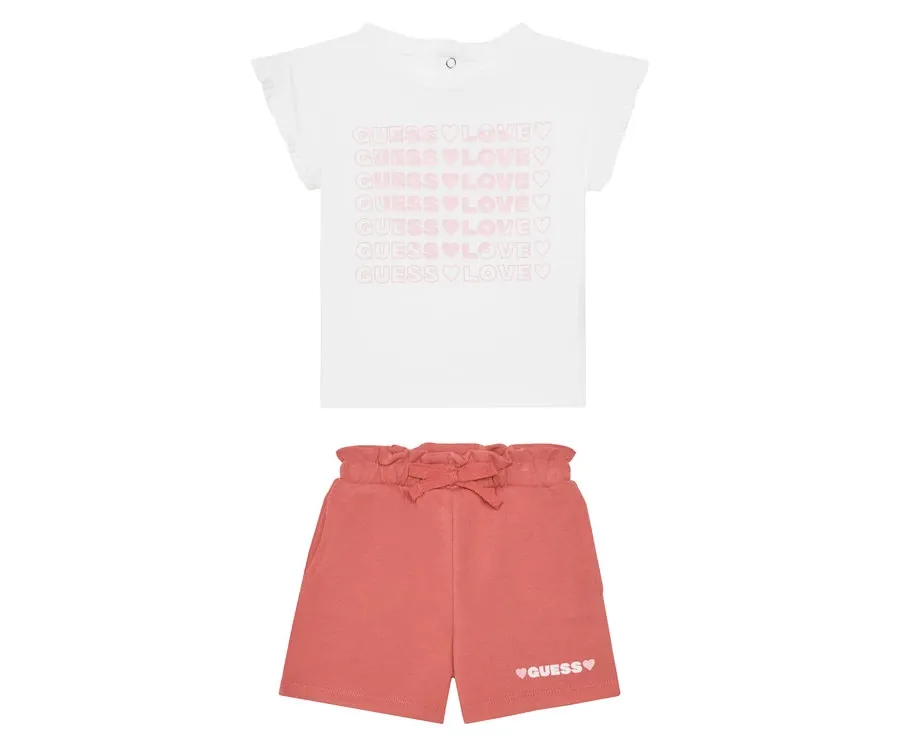 obrazek 1 Guess Komplet t-shirt i spódniczka A5GG17 K6YW4 Różowy Regular Fit