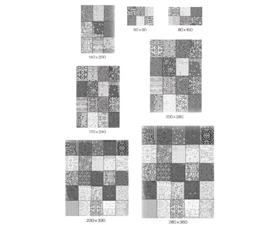obrazek 4 Luksusowy beżowy dywan patchwork - PINCH OF CINNAMON 8236