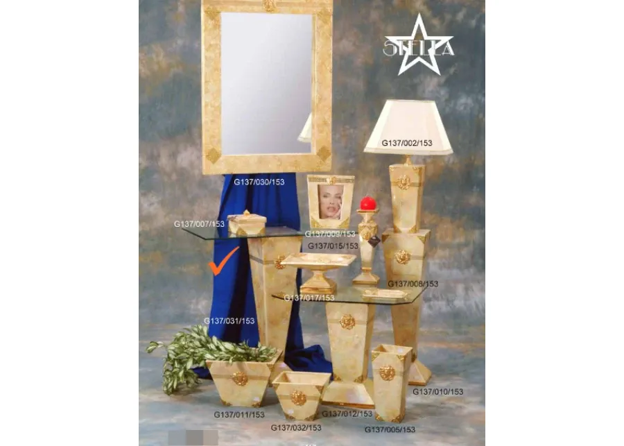 obrazek 1 Gustowna ceramiczna konsola do salonu ze szklanym blatem