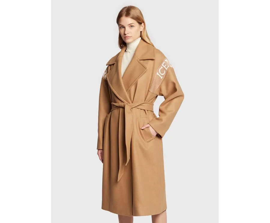 obrazek 1 Iceberg Płaszcz wełniany 22II2P0N0113052 Beżowy Regular Fit