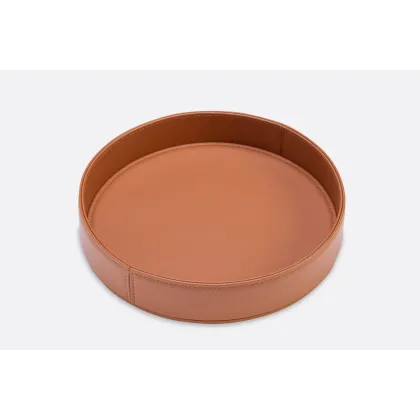 Picture Luxurious large brown leather trinket box - for the office