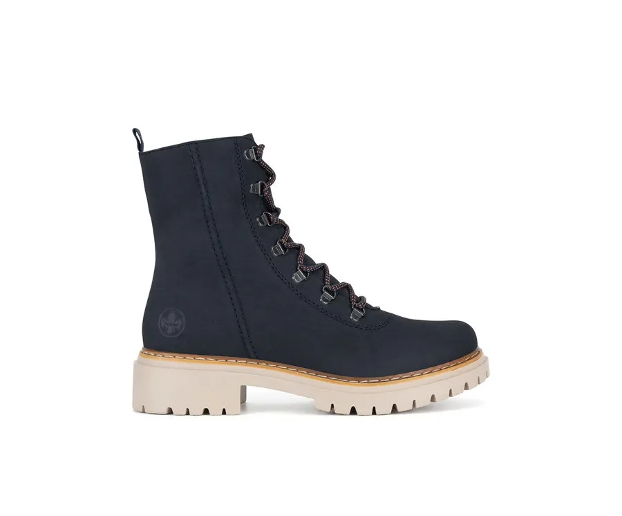 obrazek 1 Rieker Botki 72643-14 Niebieski