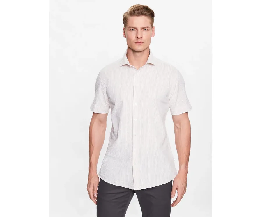 obrazek 1 Lindbergh Koszula 30-203431 Beżowy Slim Fit