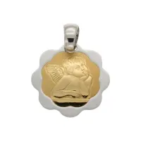 Picture Stylish angel medallion, dimensions 17x17mm.