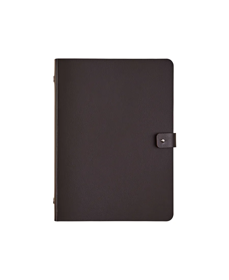 obrazek 2 Segregator na dokumenty A5 z naturalnej skóry w kolorze czekoladowym