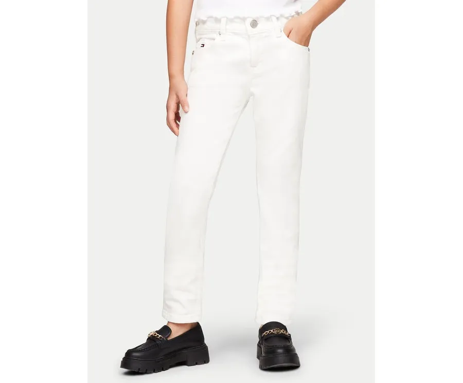 obrazek 1 Tommy Hilfiger Jeansy Nora KG0KG07846 Biały Slim Fit