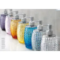 Picture Soap dispenser made of fume crystal with diamond cut - Il Paralume Marina