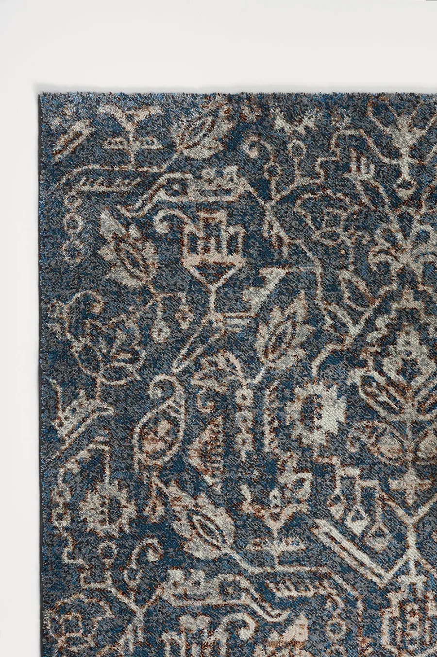 obrazek 2 Elegancki niebiesko neżowy dywan w ornamenty - PRADO MAYA 21708