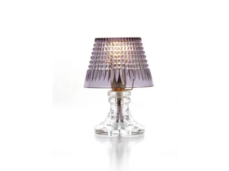 obrazek 1 Lampa stołowa z fioletowym kryształowym kloszem – Il Paralume Marina