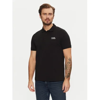 Zdjęcie KARL LAGERFELD Polo 745088 551235 Czarny Regular Fit