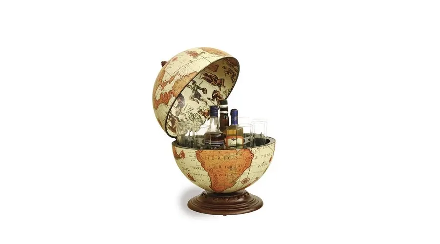 picture 1 Zoffoli Interno 40 cm Safari desk globe with drinks cabinet