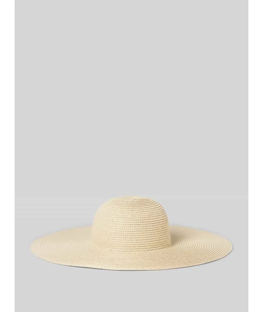 obrazek 1 Kapelusz słomiany w jednolitym kolorze model ‘FEDORA’