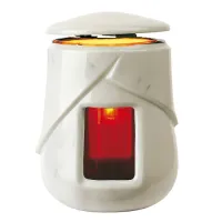 Zdjęcie Piękna porcelanowa lampa świecowa - wykończenie z marmuru