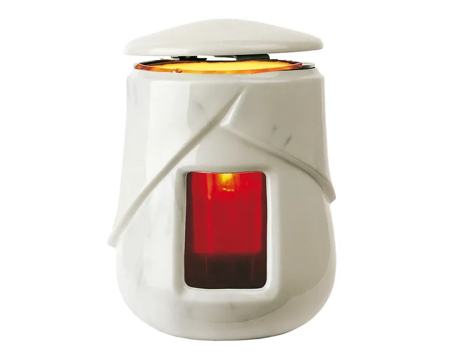 obrazek 1 Piękna porcelanowa lampa świecowa - wykończenie z marmuru