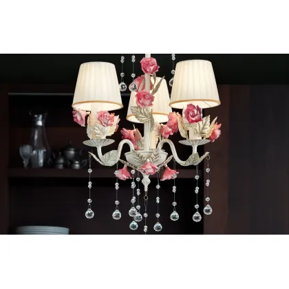 Picture Elegant, floral chandelier - Ceramic Garden