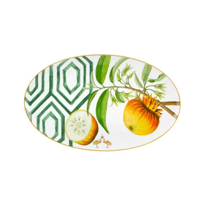 Zdjęcie Porcelanowy duży owalny talerz Amazōnia z motywem inspirowanym owocami Amazonii - Vista Alegre