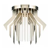 Picture Beautiful brass chandelier with sandblasted triangles - Il Paralume Marina