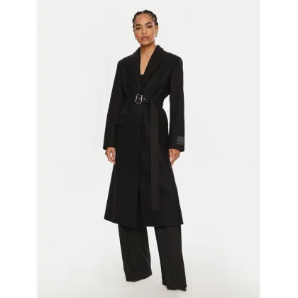 Zdjęcie Hugo Płaszcz wełniany Molena 50523207 Czarny Relaxed Fit HUGO