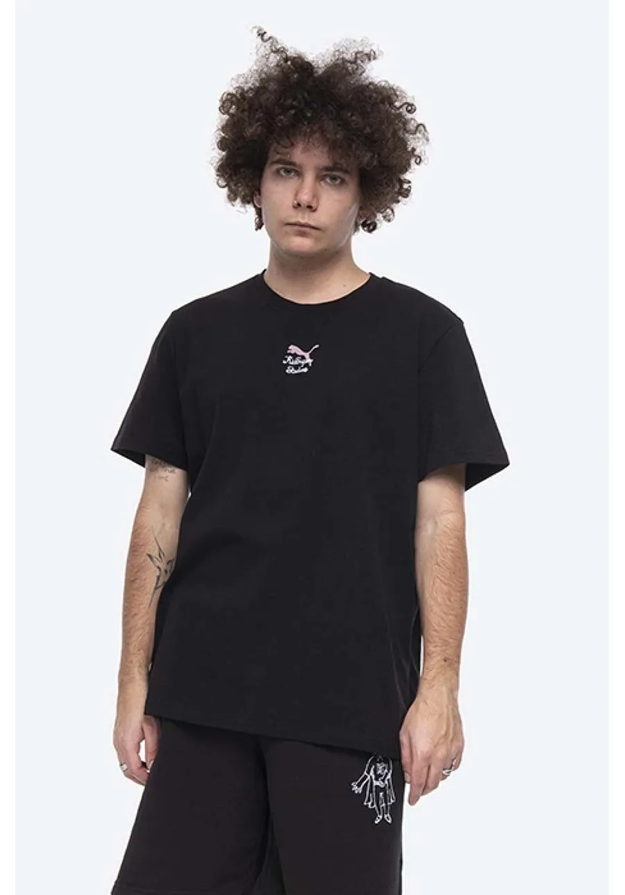 obrazek 1 Puma t-shirt bawełniany x Kidsuper Studio kolor czarny z nadrukiem 530410.01-CZARNY