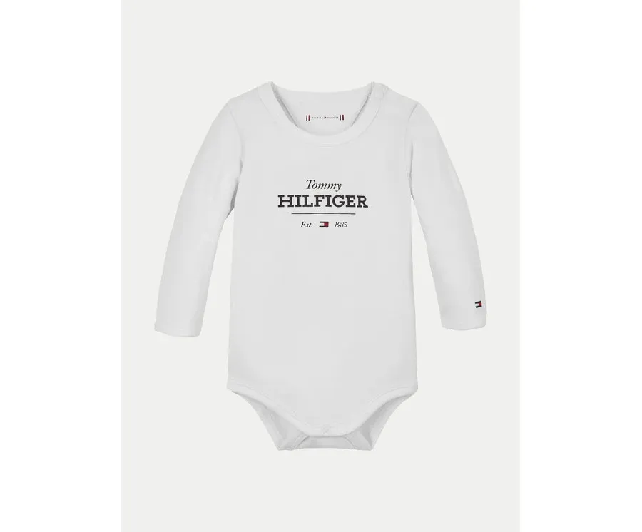 obrazek 1 Tommy Hilfiger Body dziecięce Monotype Logo KN0KN01974 Biały