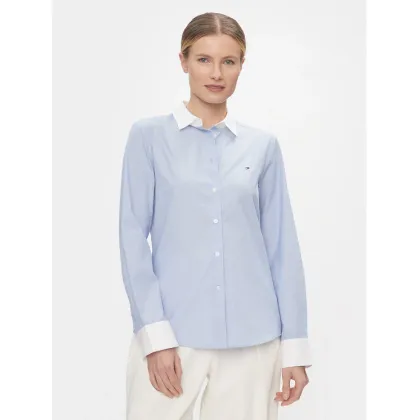 Zdjęcie Tommy Hilfiger Koszula Fill A Fill Regular Shirt WW0WW40531 Błękitny Slim Fit