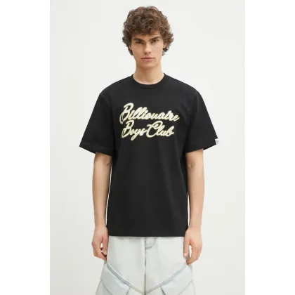 Zdjęcie Billionaire Boys Club t-shirt bawełniany Diamond Script Logo T-Shirt męski kolor czarny z nadrukiem B25162
