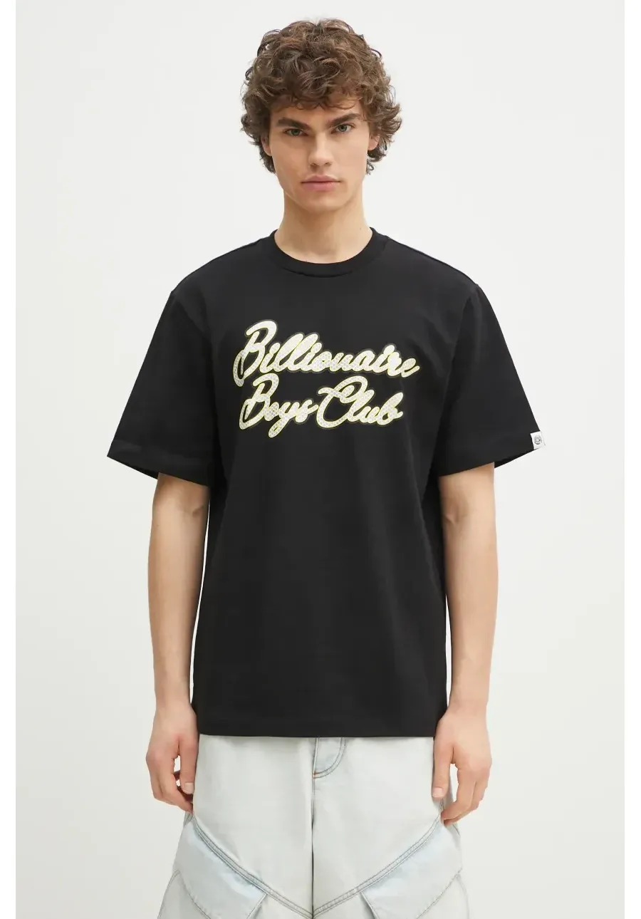 obrazek 1 Billionaire Boys Club t-shirt bawełniany Diamond Script Logo T-Shirt męski kolor czarny z nadrukiem B25162