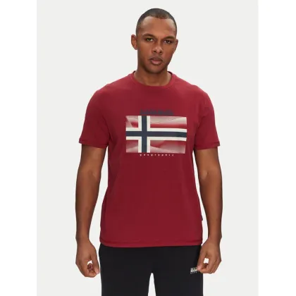 Zdjęcie Napapijri T-Shirt S-Lari NP0A4IE5R1E1 Czerwony Regular Fit