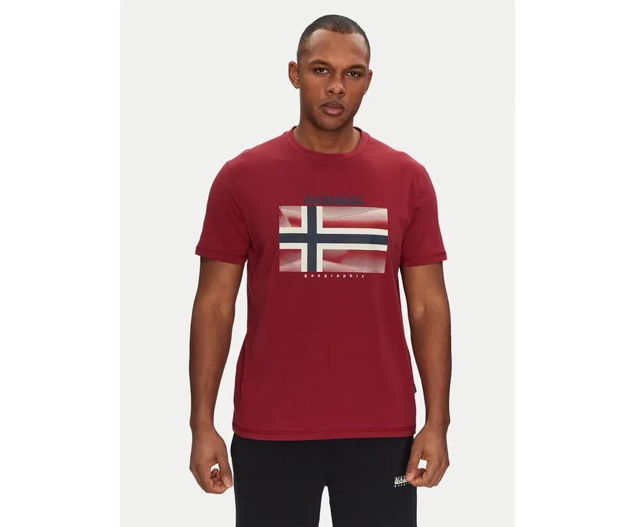 obrazek 1 Napapijri T-Shirt S-Lari NP0A4IE5R1E1 Czerwony Regular Fit