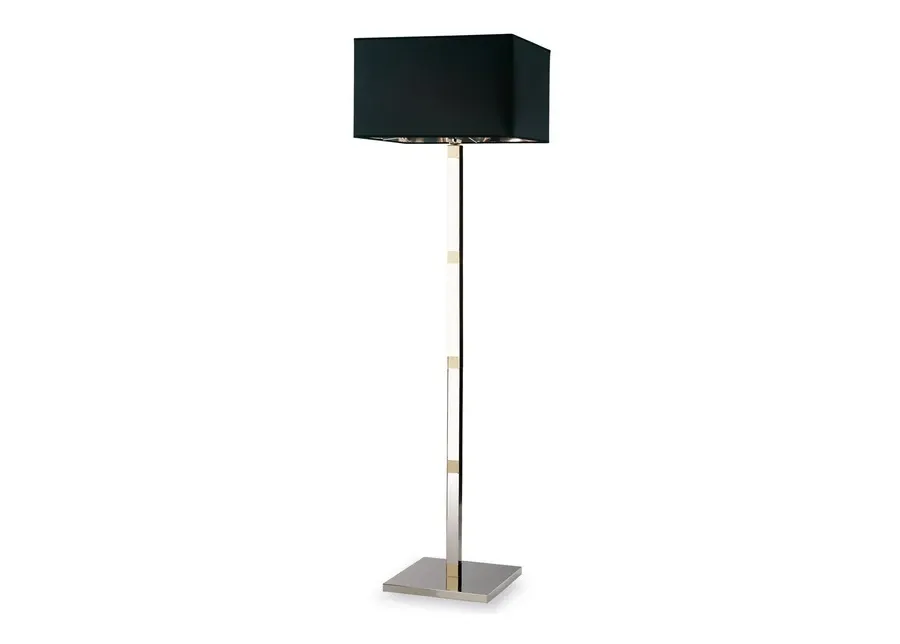 obrazek 1 Luksusowa lampa wolnostojąca z pięknym ciemnym abażurem Lumis