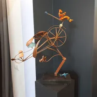 Picture Elegant modern steel sculpture