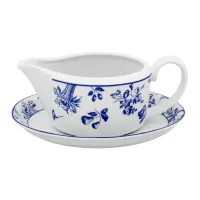 Picture Unique gravy boat from the Chintz Azul collection with a blue floral ornament - Vista Alegre