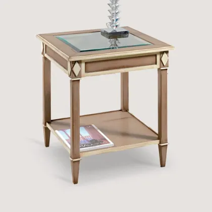 Picture Square coffee table with glass top
