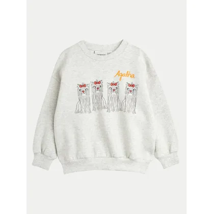 Zdjęcie Mini Rodini Bluza Agatha 2472011494 Szary Regular Fit MINI RODINI