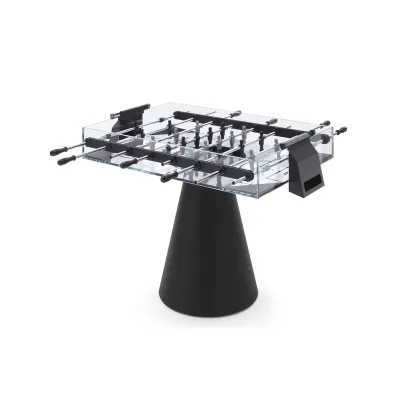 Zdjęcie Luksusowy Stół do Piłkarzyków z Przezroczystym Blatem Czarny- FAS