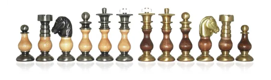 picture 2 Exclusive chess set made from wood and brass