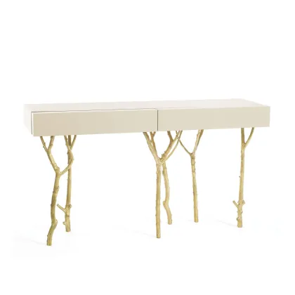 Picture Console with lacquered top and brass legs - Ginger & Jagger