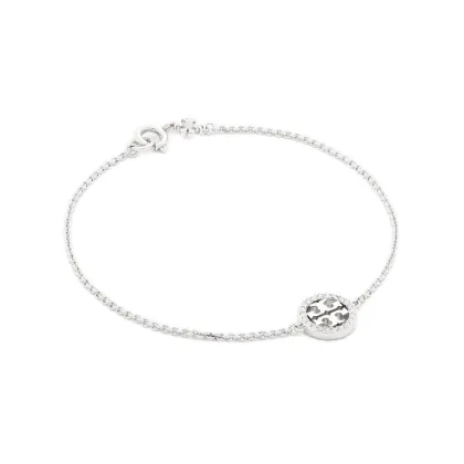 Zdjęcie Tory Burch Bransoletka Miller Pave Chain Bracelet Tory 80997 Srebrny