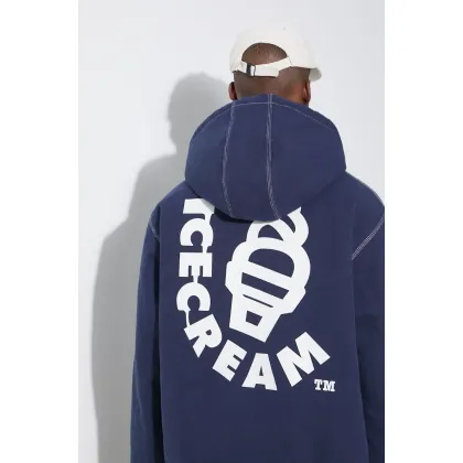 Zdjęcie ICECREAM kurtka bawełniana Hooded Work kolor granatowy zimowa oversize IC24104