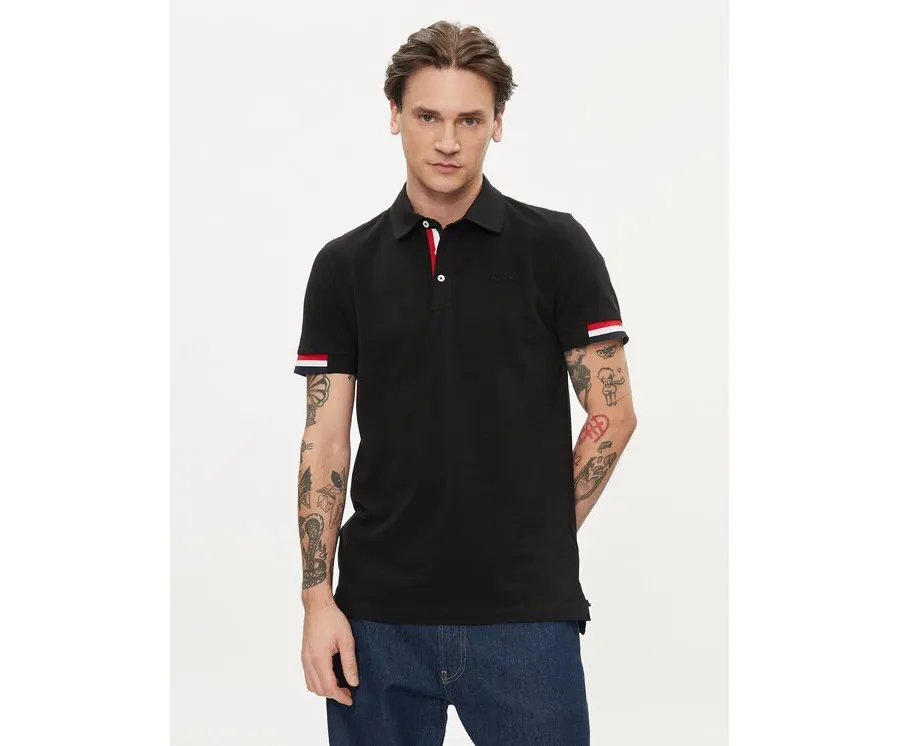 obrazek 1 Geox Polo M4510L T2649 F9000 Czarny Regular Fit