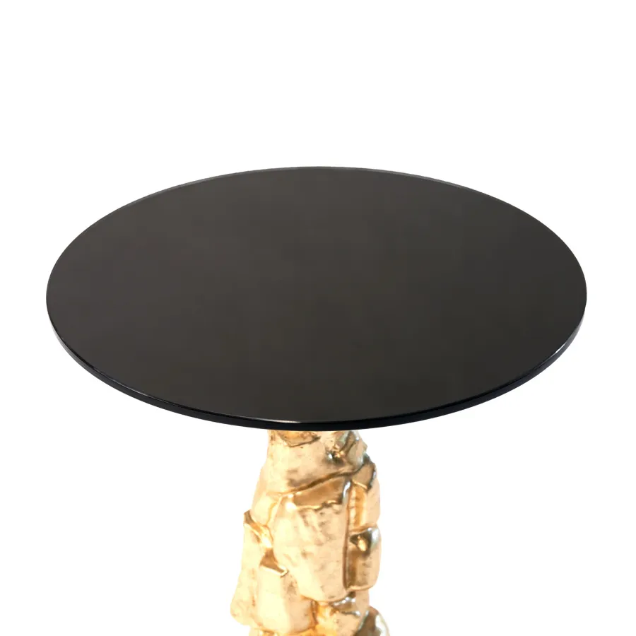 obrazek 2 Elegancki stolik kawowy ze szklanym blatem H.65xDia.50 cm