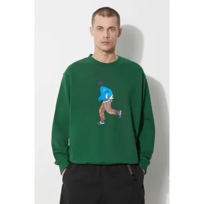 Zdjęcie New Balance bluza bawełniana męska kolor zielony z nadrukiem MT41538NWG