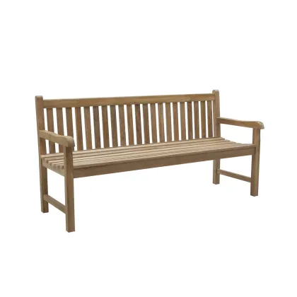 Zdjęcie Klasyczna ławka ogrodowa wykonana z drewna tekowego