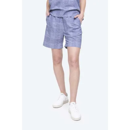 Zdjęcie Norse Projects szorty z domieszką lnu Sophia Light wzorzyste high waist NW35.0036.7005-7005