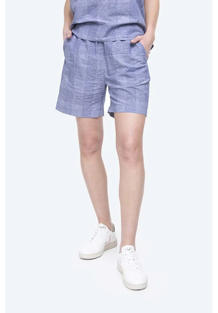 obrazek 1 Norse Projects szorty z domieszką lnu Sophia Light wzorzyste high waist NW35.0036.7005-7005