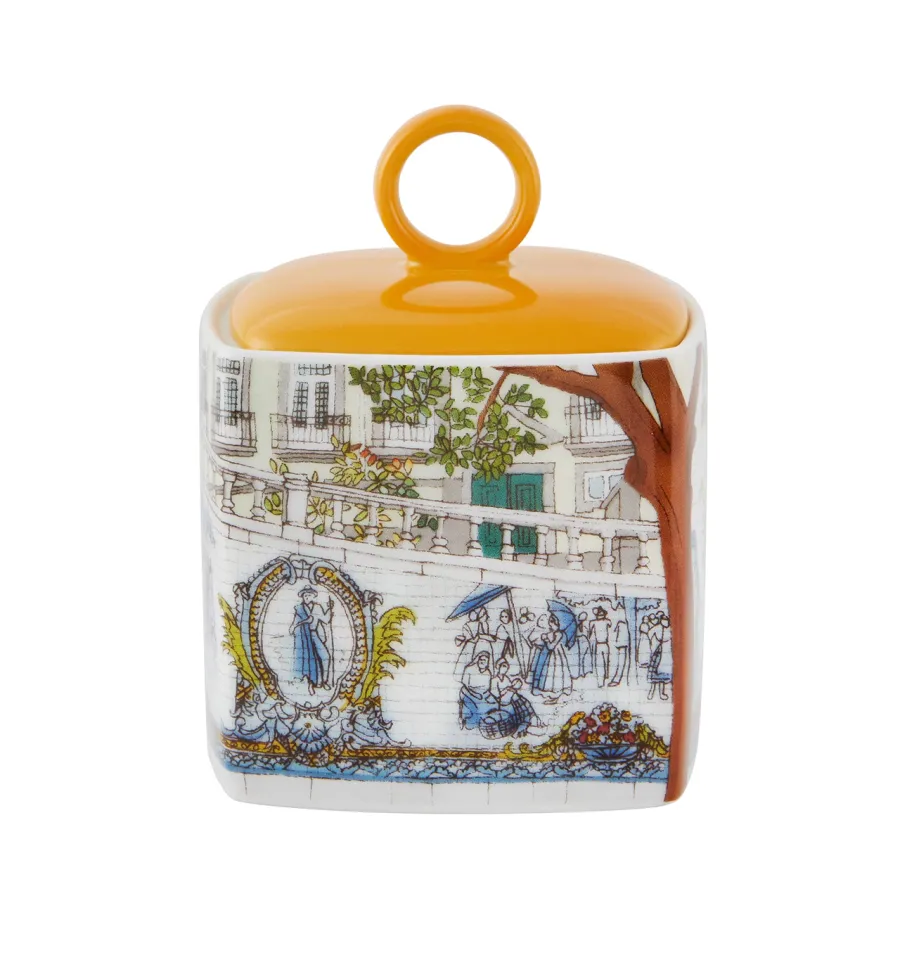 obrazek 1 Malowana cukiernica wykonana z porcelany - Vista Alegre