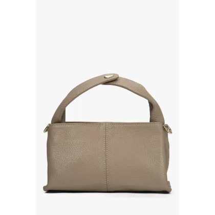 Zdjęcie Estro: Mała beżowa torebka damska z włoskiej skóry naturalnej Premium